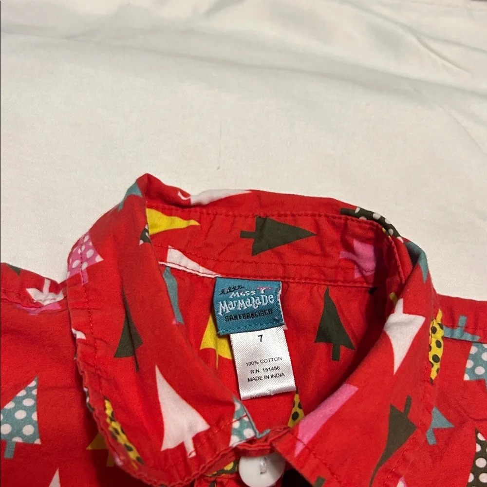 4 for $15 Little Miss marmalade red Christmas tree shirt